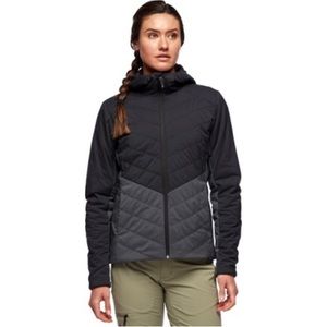 Black Diamond First Light Stretch Insulated Hoodie in Black/Anthracite